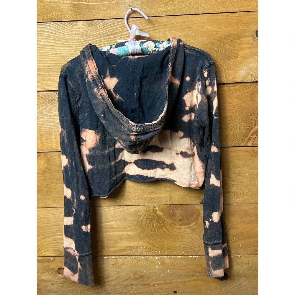 Jacksonville Jaguars Womens Cropped Bleached Hoodie NFL Team Apparel‎ L Long SLV - Picture 5 of 10